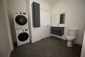 Modern laundry and bathroom combo