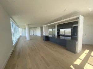 Modern kitchen with island view